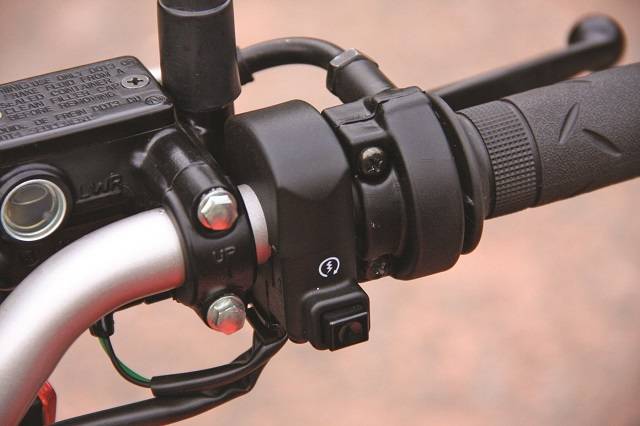 Use of self start system during riding a bike