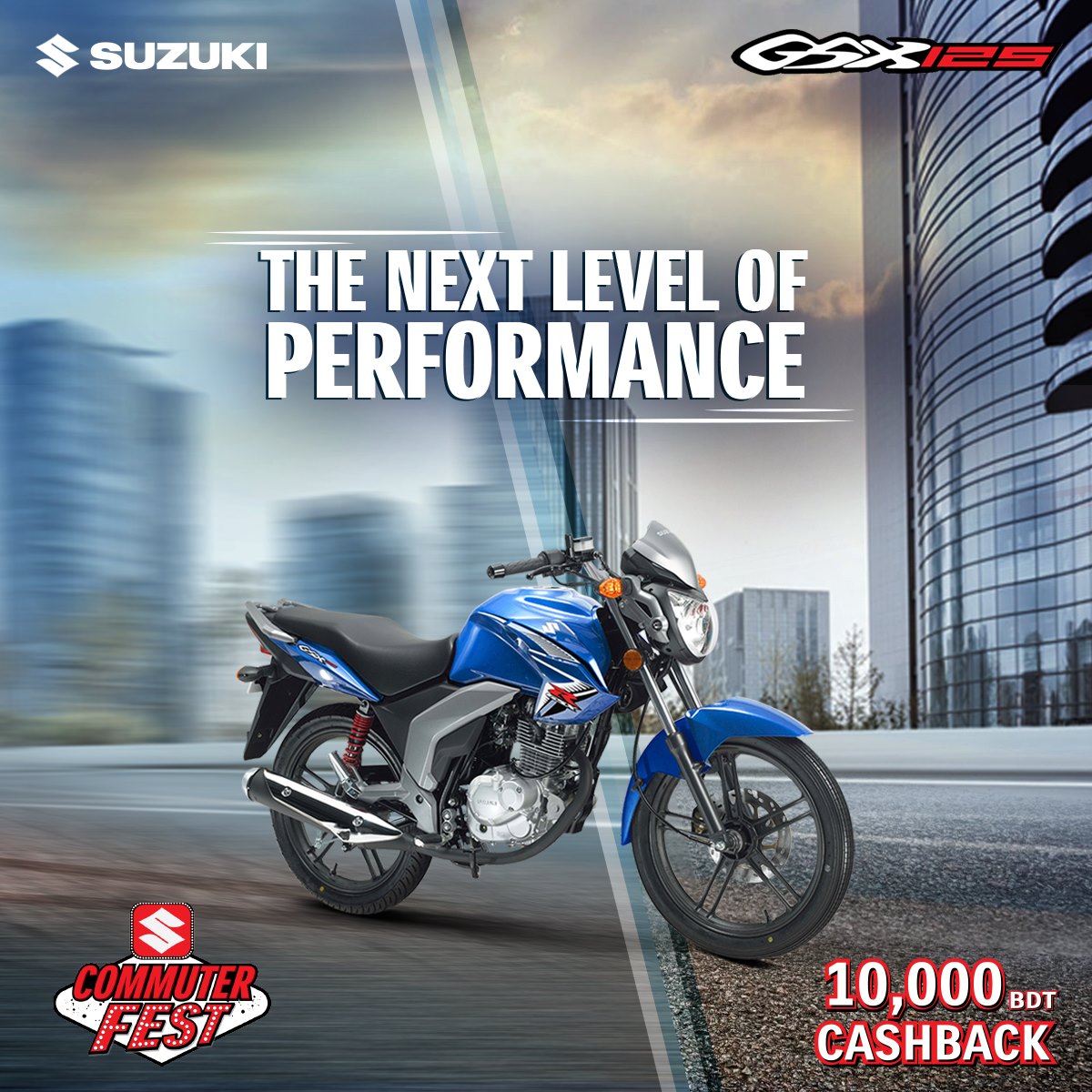 10,000 Taka Cashback on Suzuki GSX 125cc!