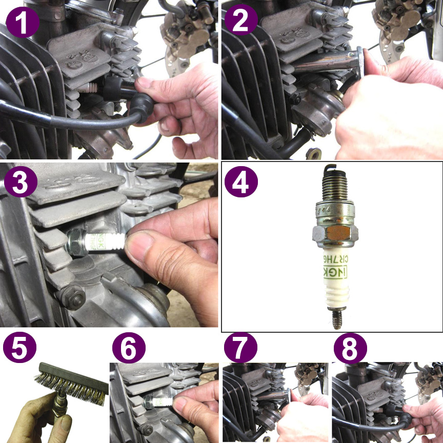 How to clean Motorcycle Spark Plug?