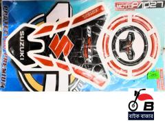 Suzuki Gixxer sf fuel tank pad sticker red, blue