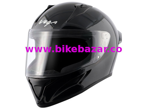 Vega bolt glossy black full face helmet